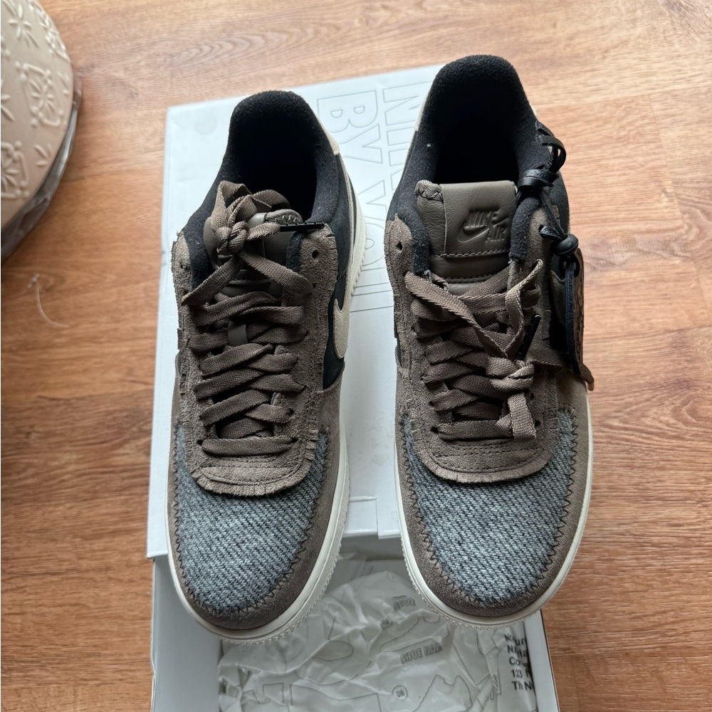 Nike Air Force 1 Low x Pendleton Suede Sneakers - Black, Taupe, Cream - Picture 3 of 7